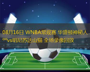 08月16日 WNBA常規(guī)賽 華盛頓神秘人vs明尼蘇達山貓 全場錄像回放